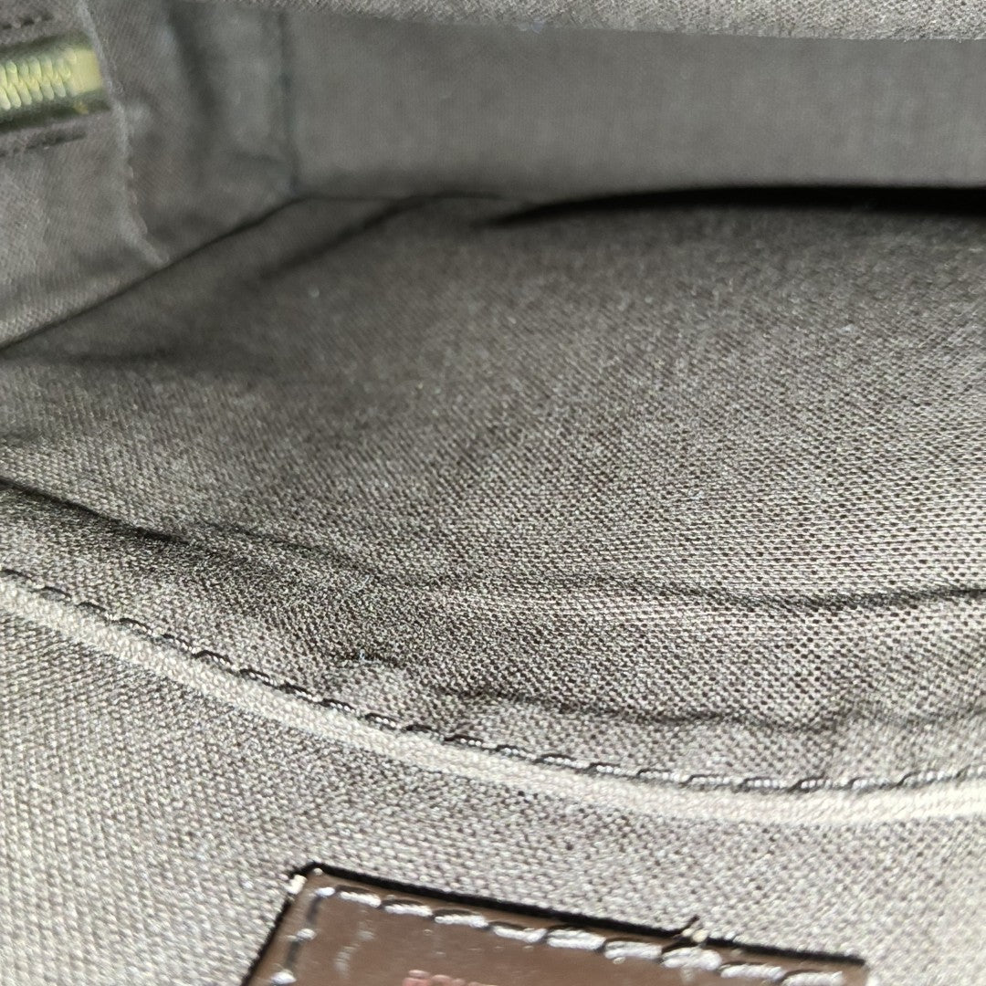 OLAV PM Damier Ebene Coated Canvas Brown