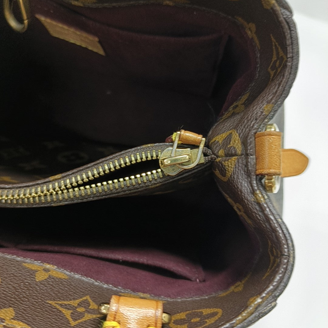 MONTAIGNE BB Monogram Coated Canvas Brown