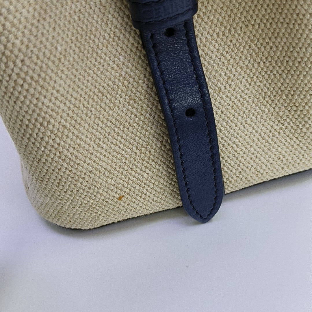 CABAS DE FRANCE Small Canvas White
