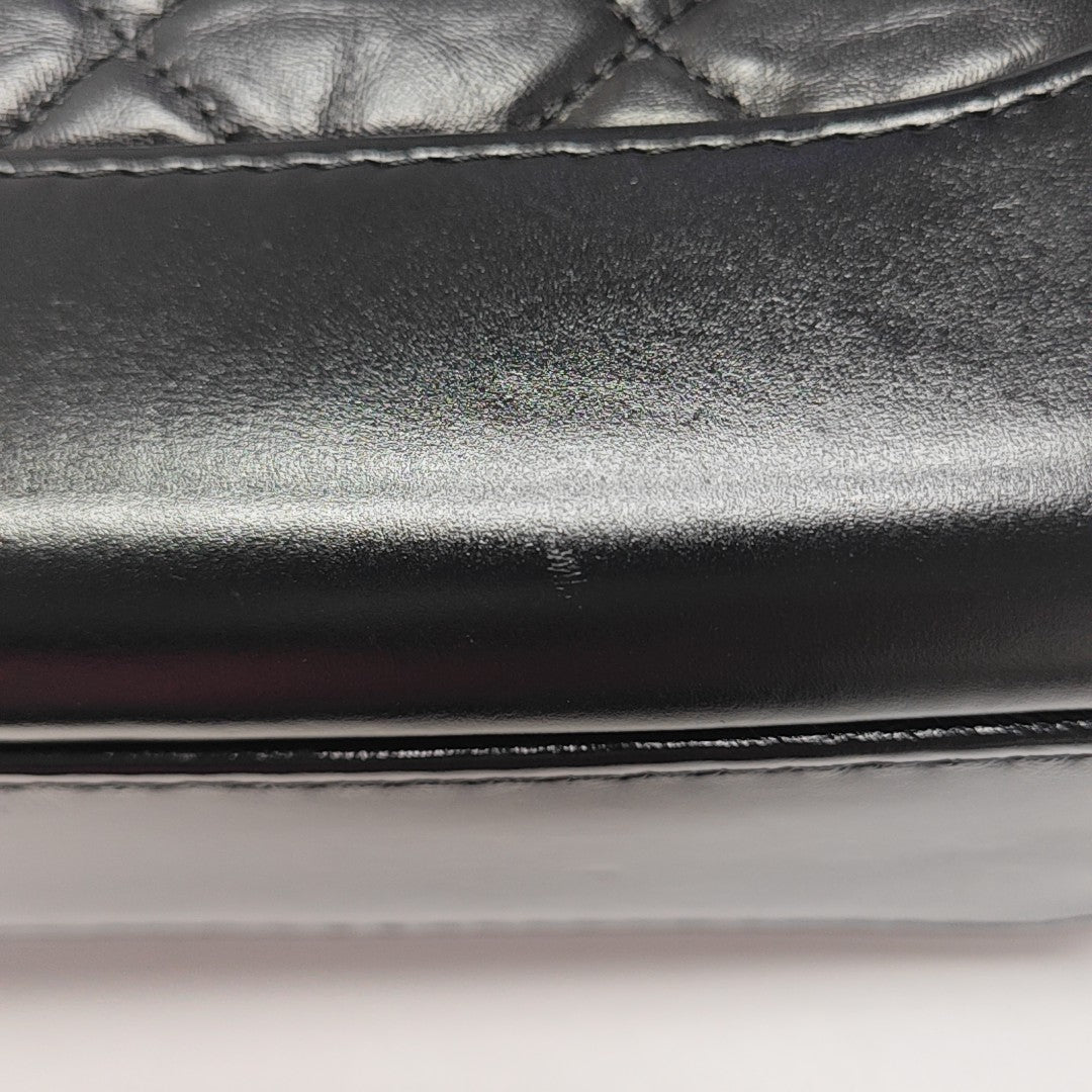 GABRIELLE Small Quilted Calfskin Black