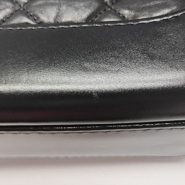 GABRIELLE Small Quilted Calfskin Black