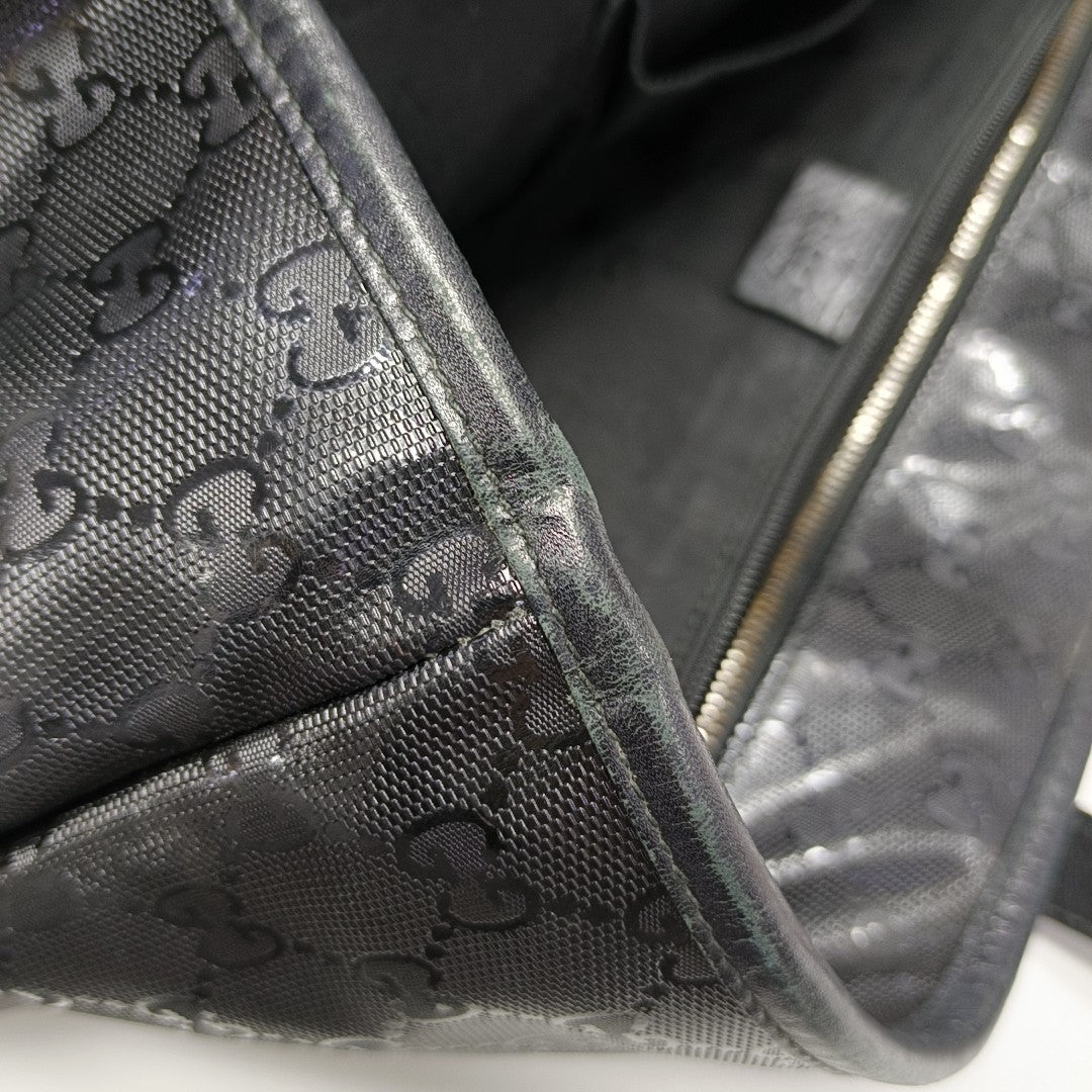 GG Imprime Large Monogram Coated Canvas Black