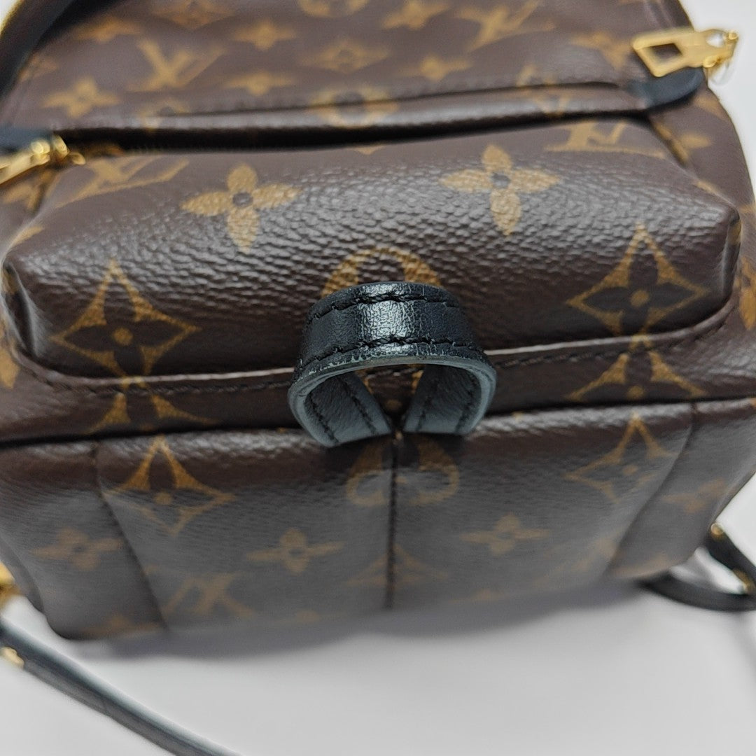 PALM SPRINGS Mini Monogram Coated Canvas Brown