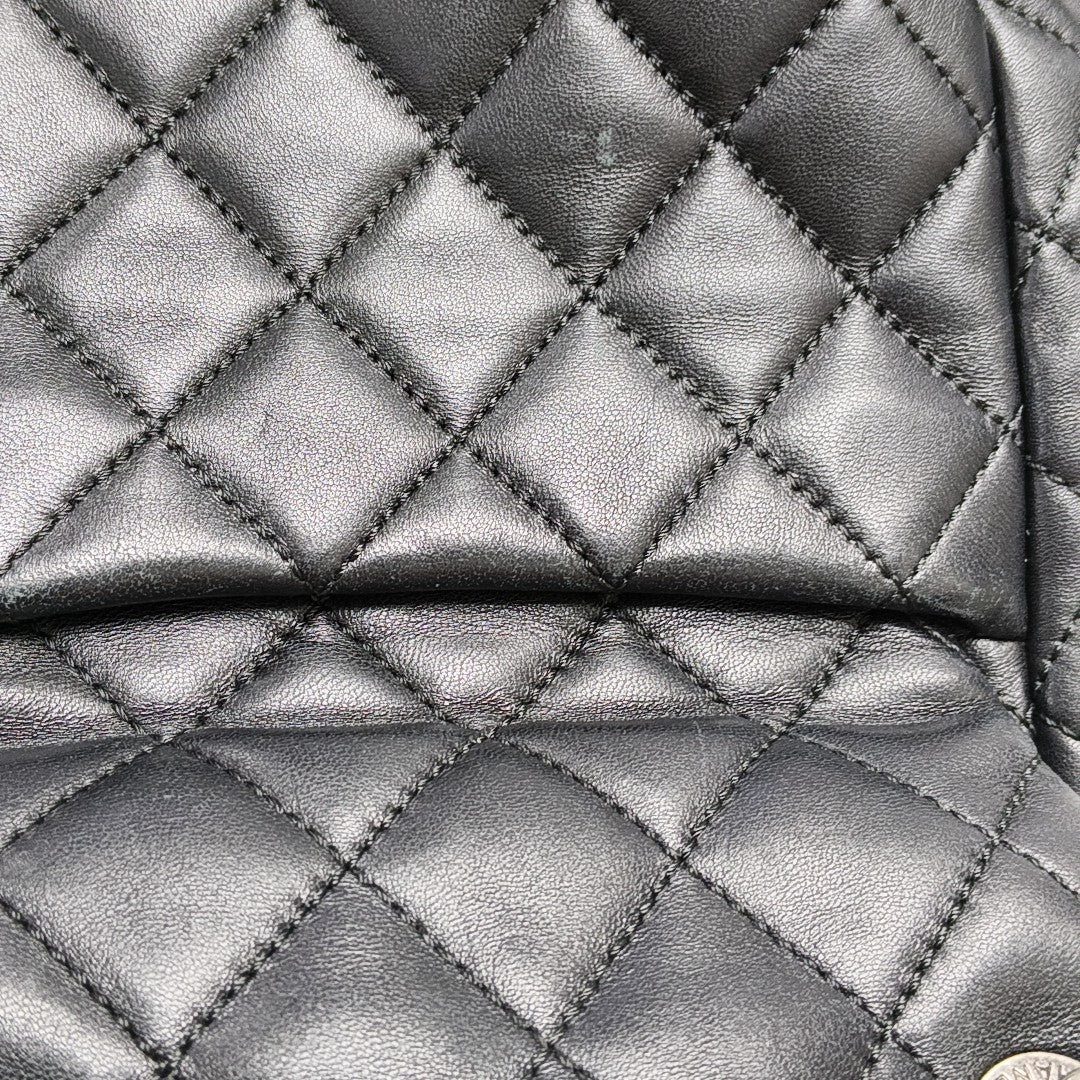 Quilted Lambskin Backpack Black