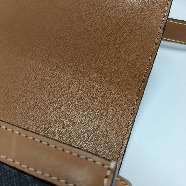 TRIOMPHE Small Coated Canvas Brown