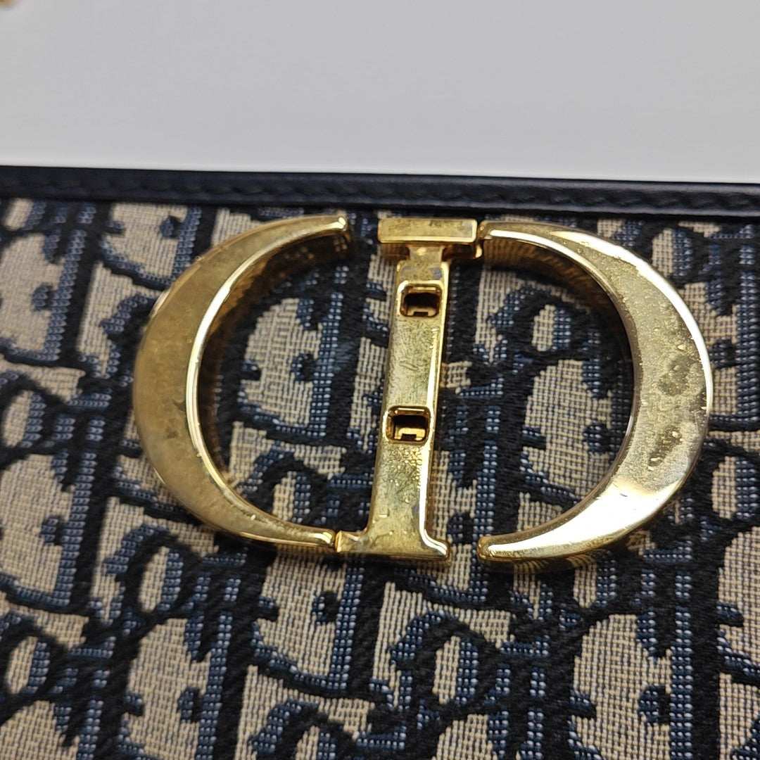 30 Montaigne Oblique Canvas Blue