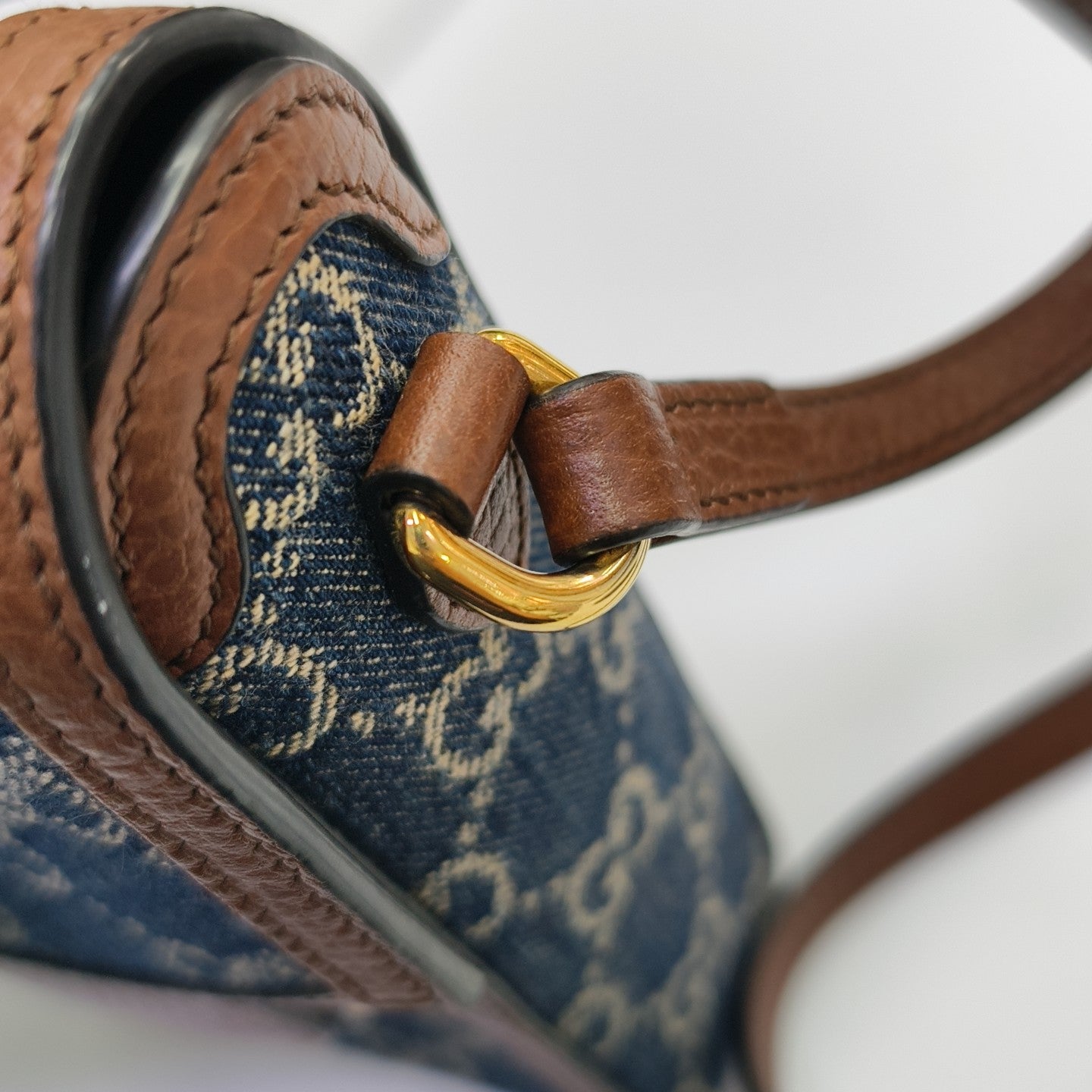 Horsebit 1955 Mini Monogram Denim Blue