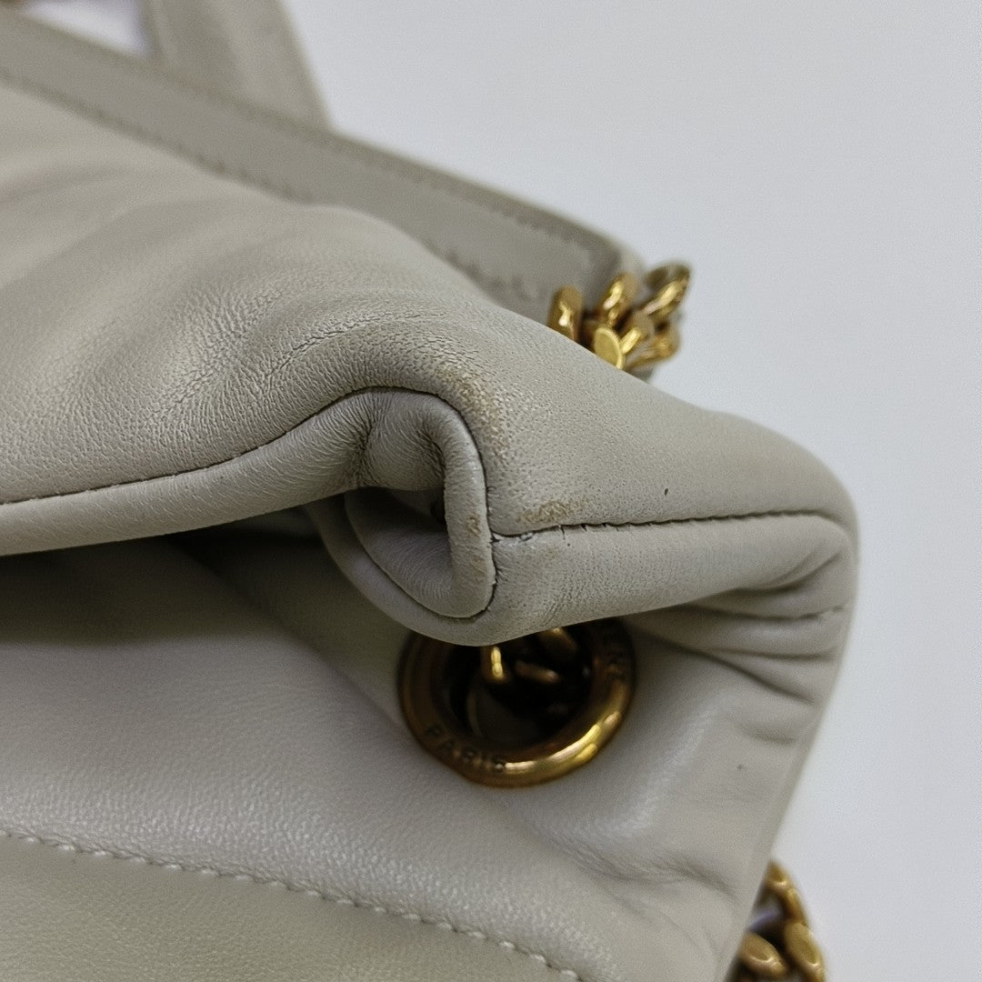 PUFFER Small Quilted Lambskin Gray