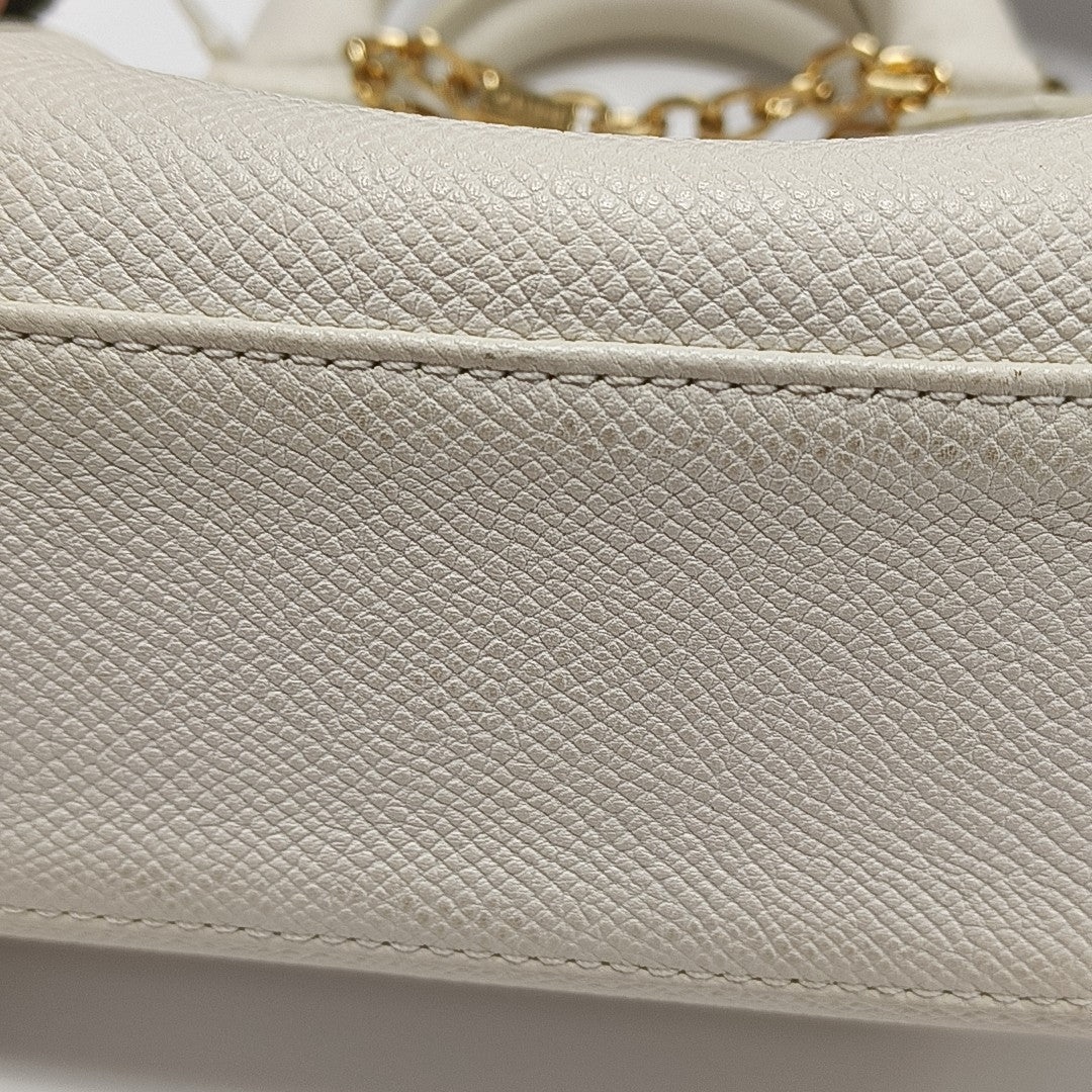 Calfskin Shoulder Bag Mini White