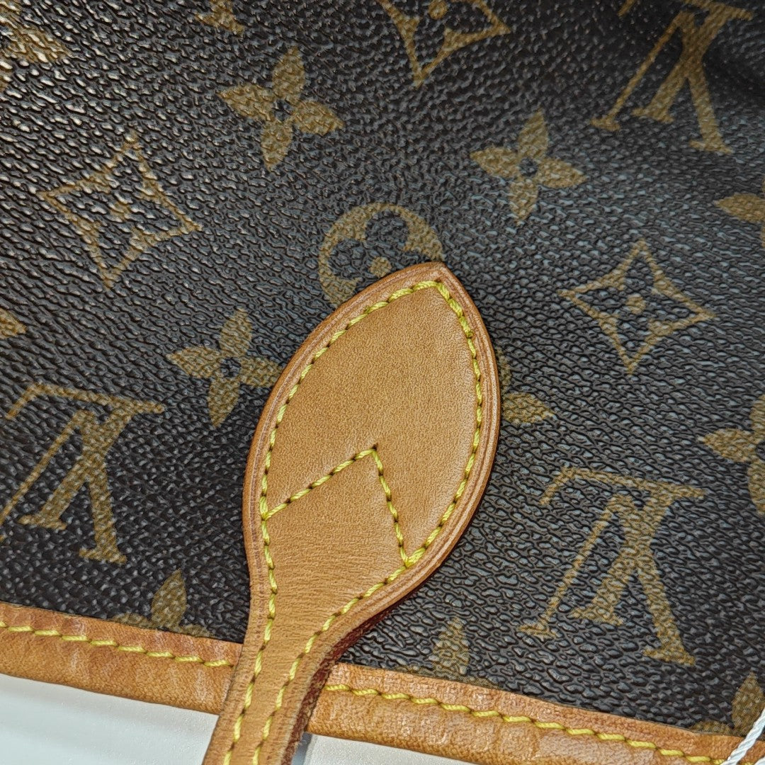 NEVERFULL MM Monogram Coated Canvas Brown