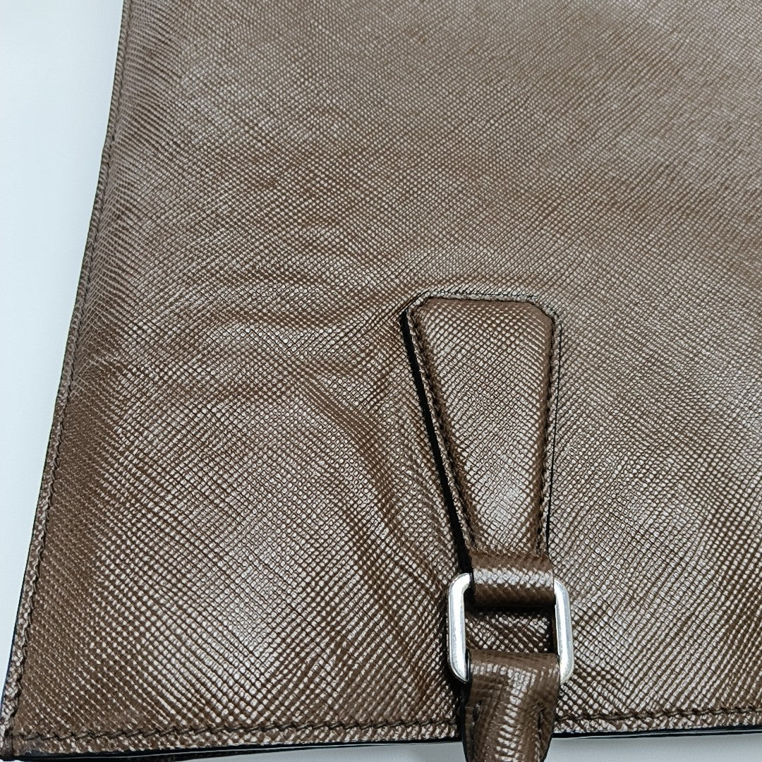 Saffiano Calfskin Tote Bag Brown
