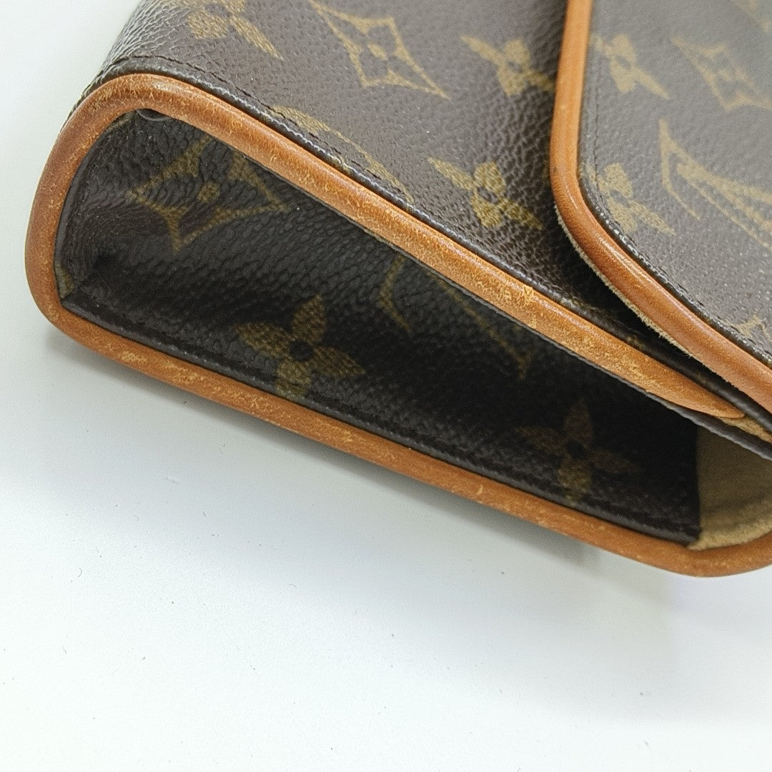 FLORENTINE Monogram Coated Canvas Brown