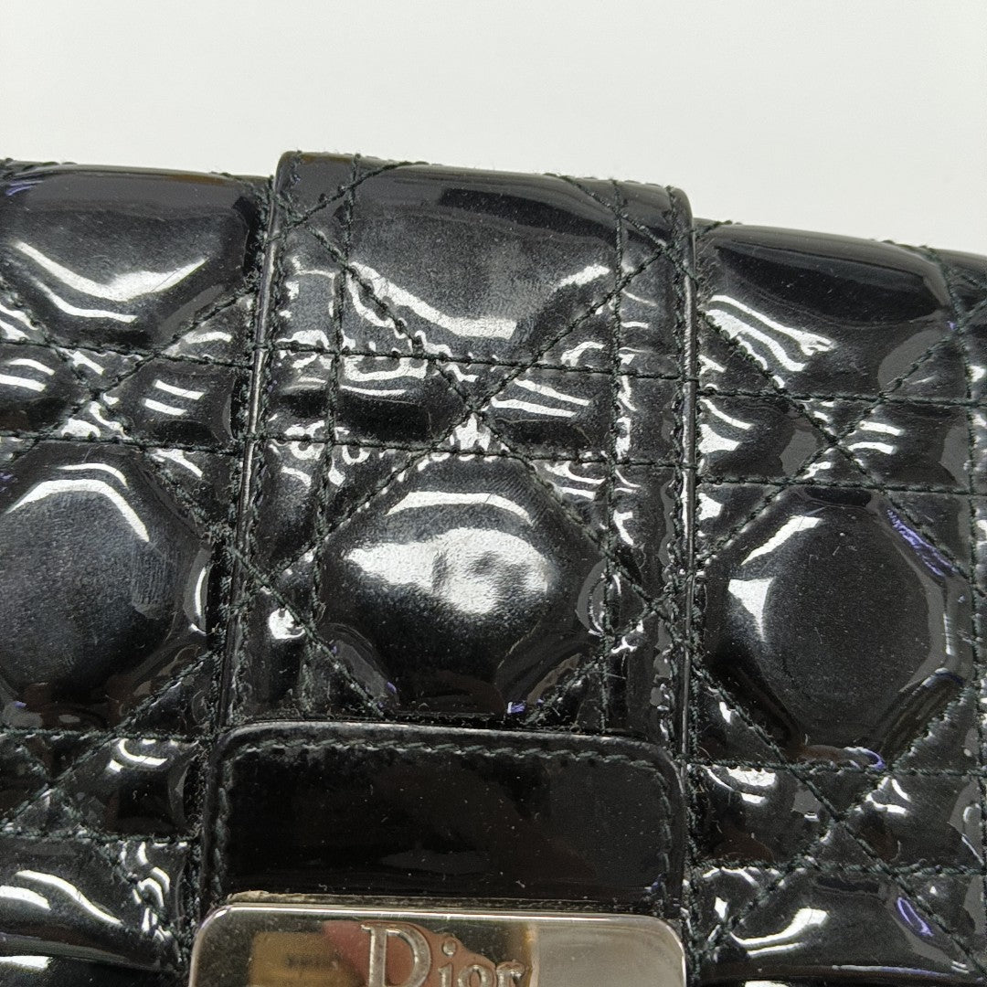 Miss Dior Cannage Patent Leather Black