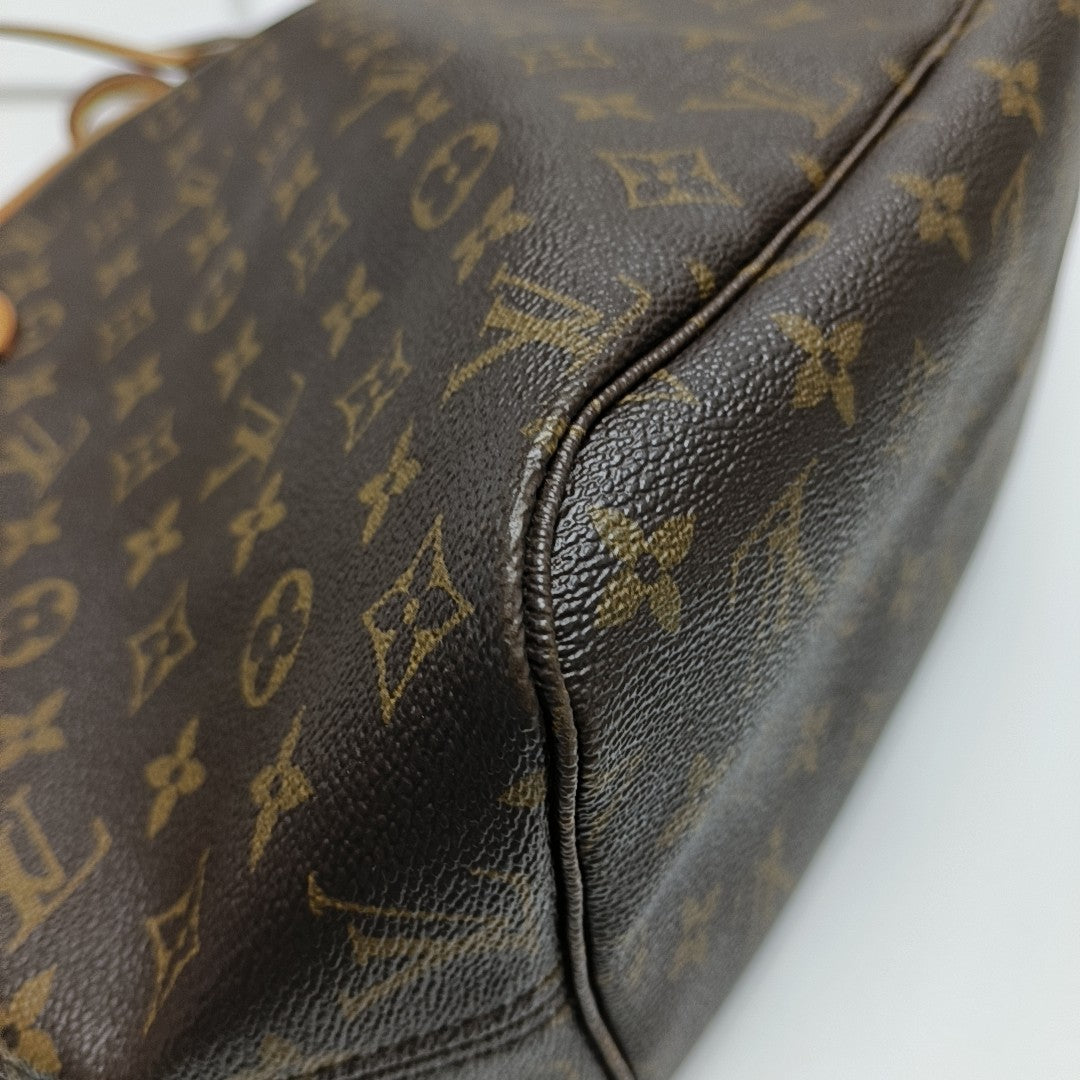 NEVERFULL MM Monogram Coated Canvas Brown