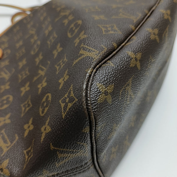 NEVERFULL MM Monogram Coated Canvas Brown