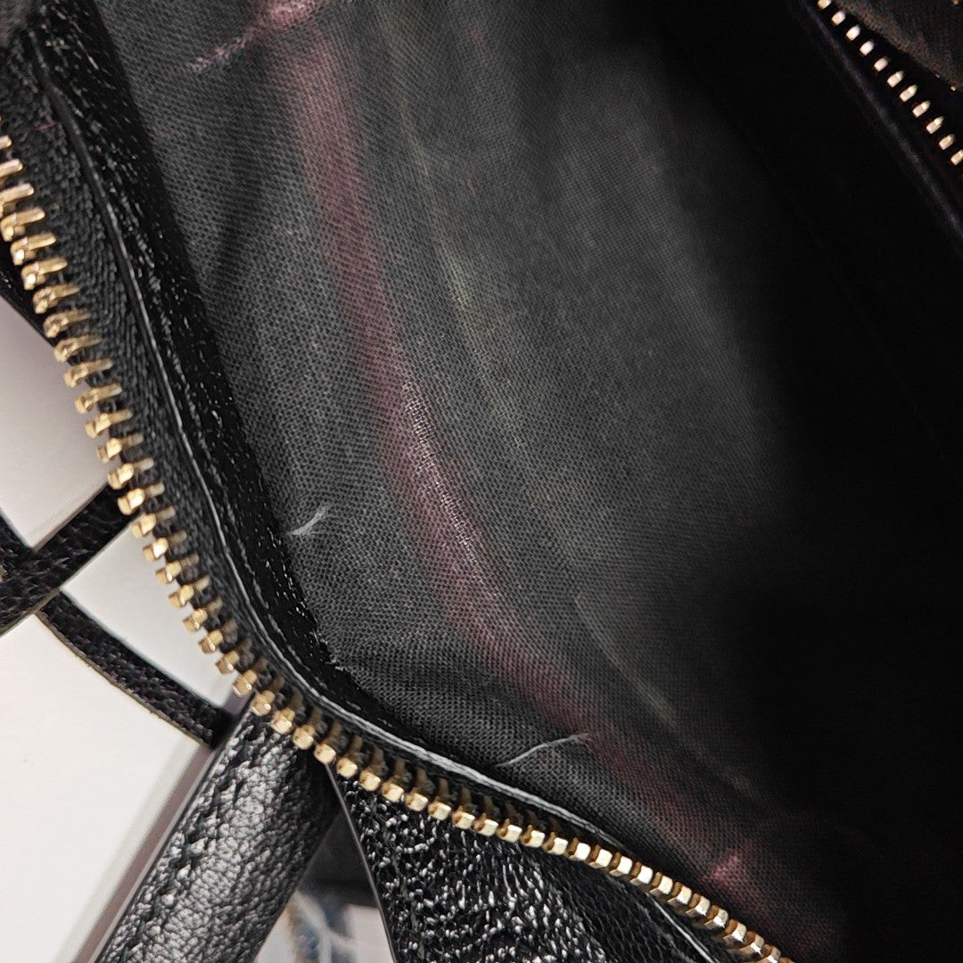 Classic Metallic Edge City Mini Lambskin Black