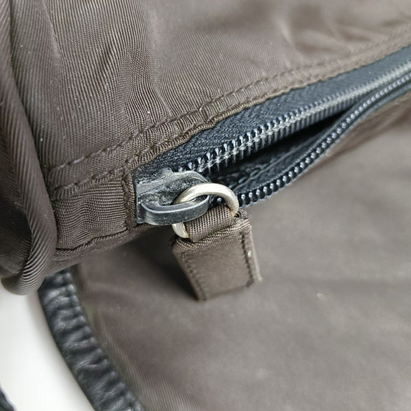 Nylon Shoulder Bag Brown