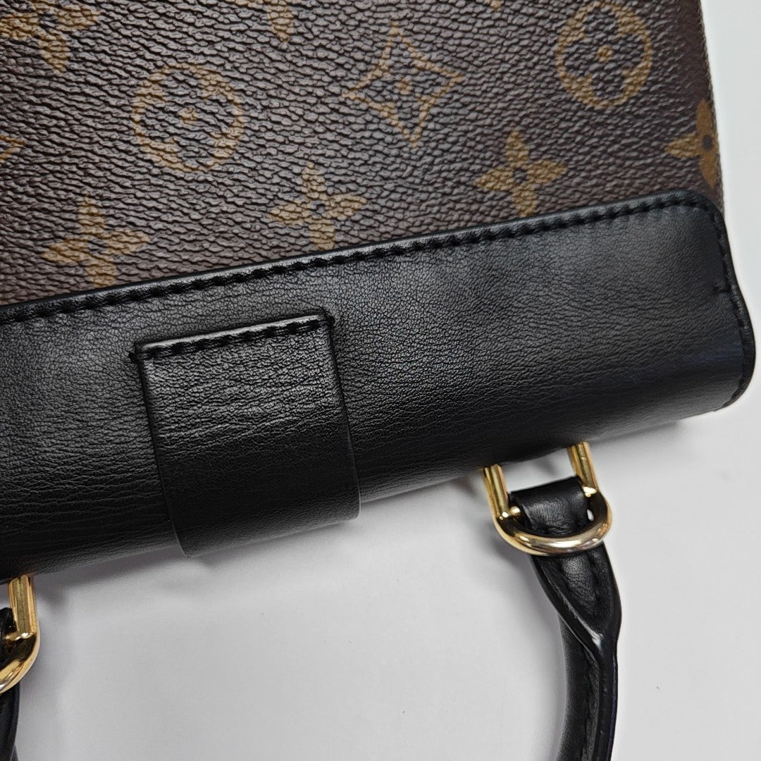 LOCKY BB Monogram Coated Canvas Brown
