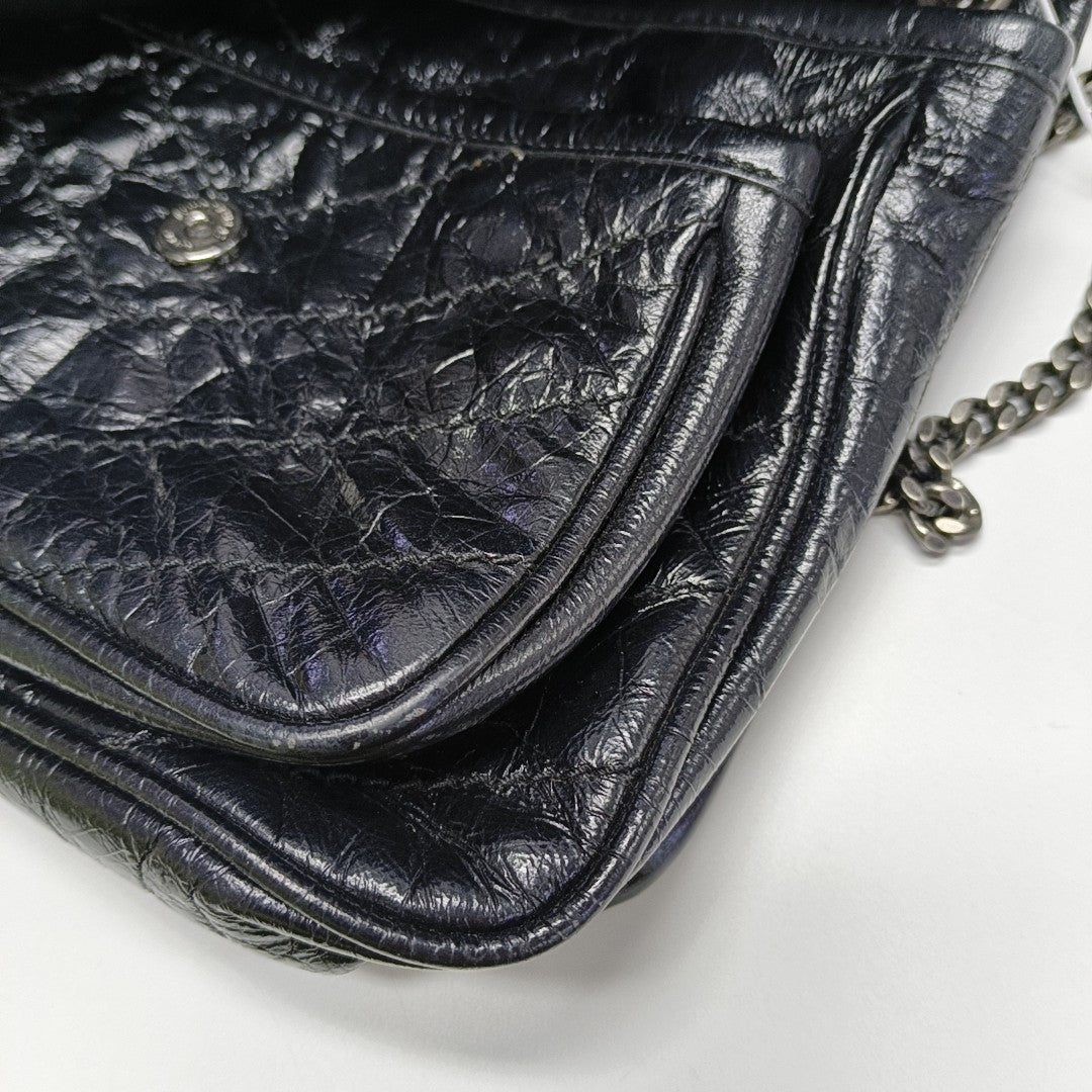 NIKI Small Chevron Calfskin Black
