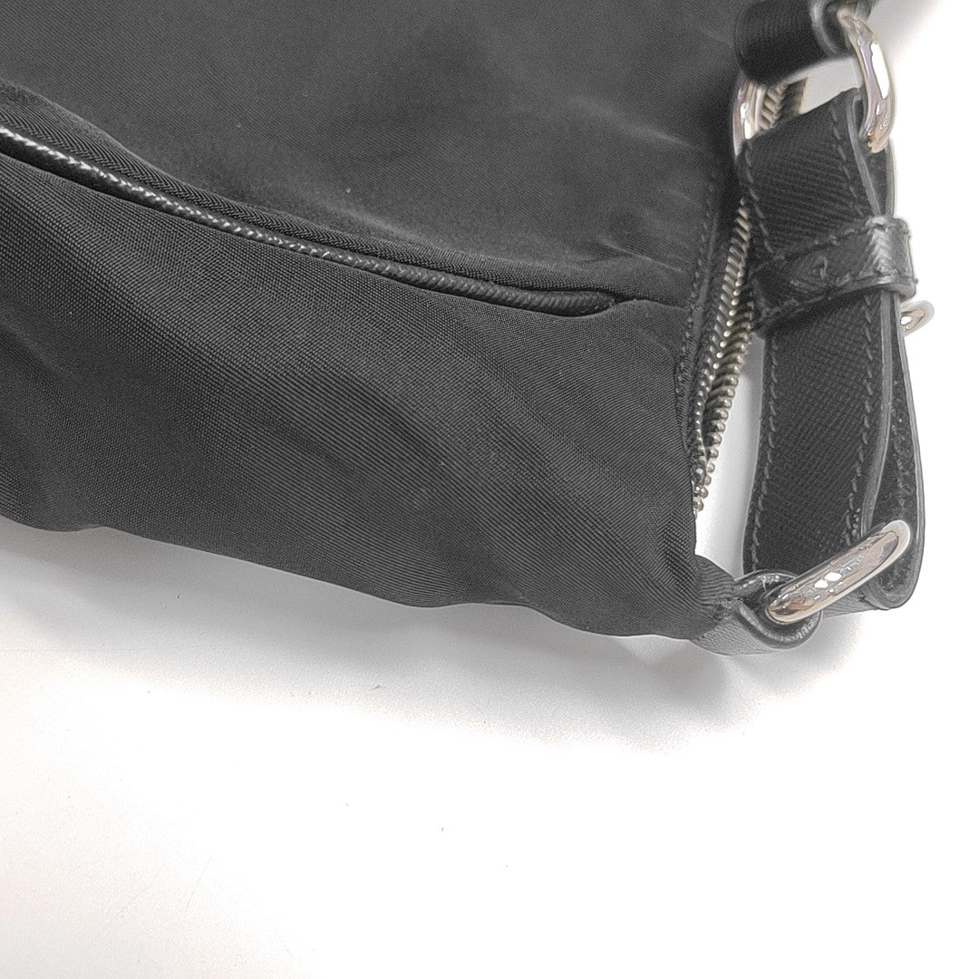 Nylon Top Handle Bag Black