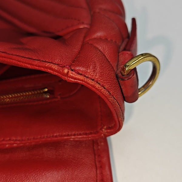Miu Confidential Quilted Lambskin Red