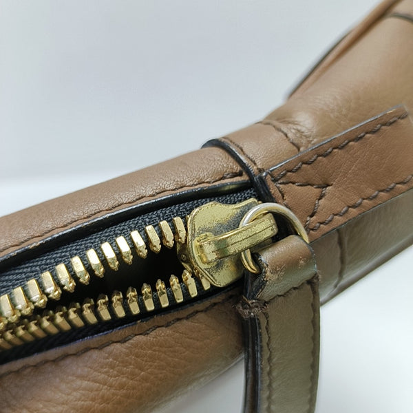 Calfskin Shoulder Bag Brown