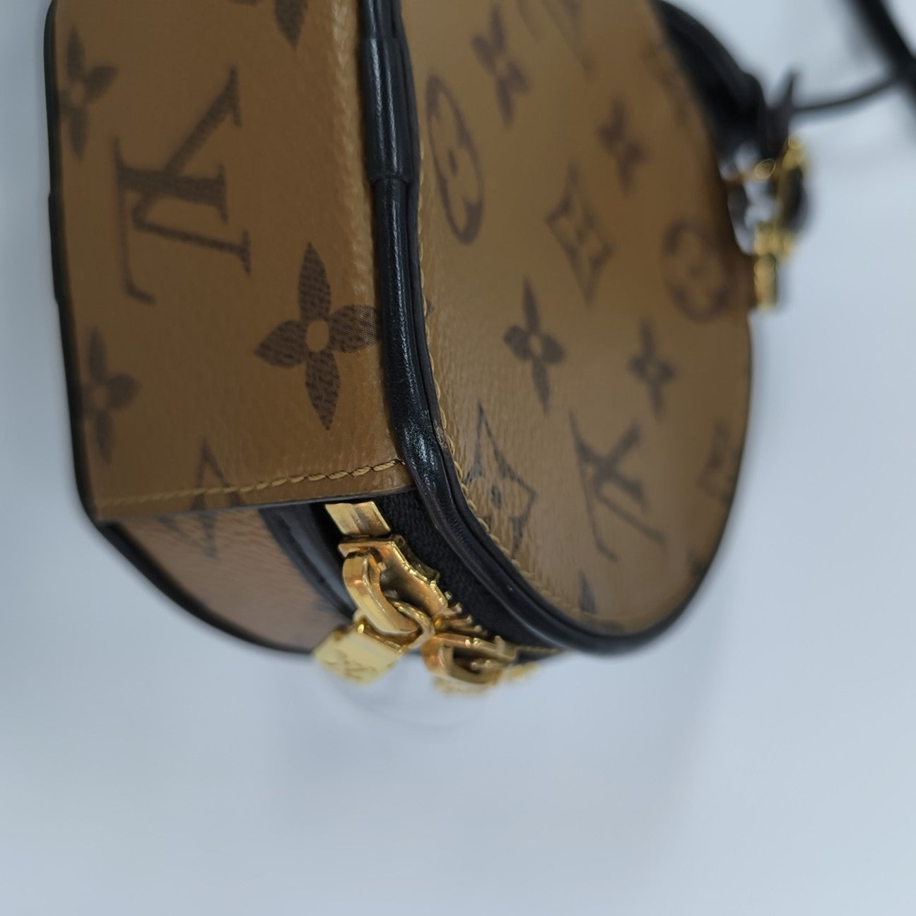 BOITE CHAPEAU Mini Monogram Coated Canvas Brown