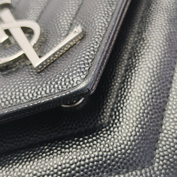 MONOGRAM Medium Chevron Calfskin Black