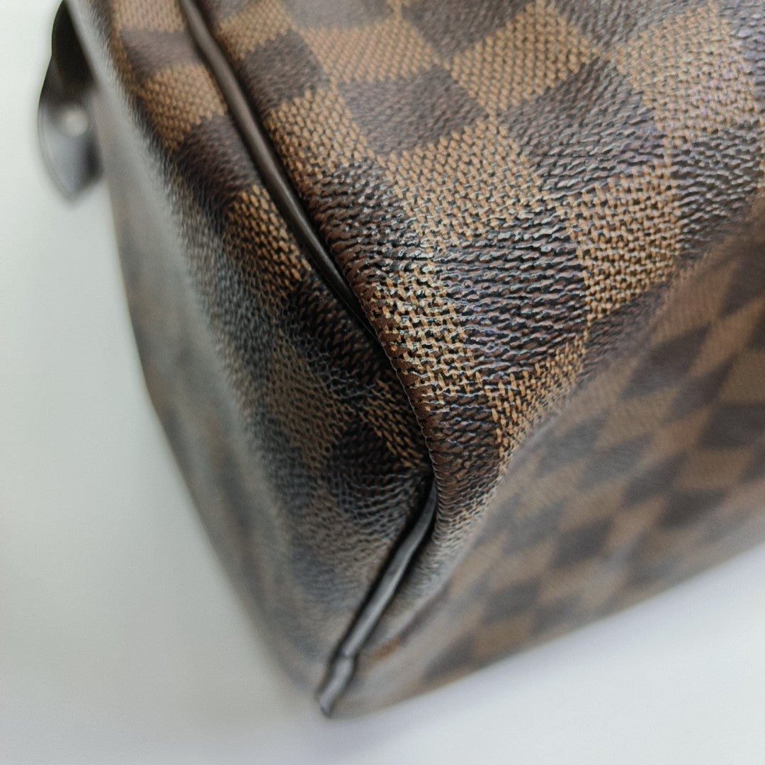 SPEEDY 30 Damier Ebene Coated Canvas Brown