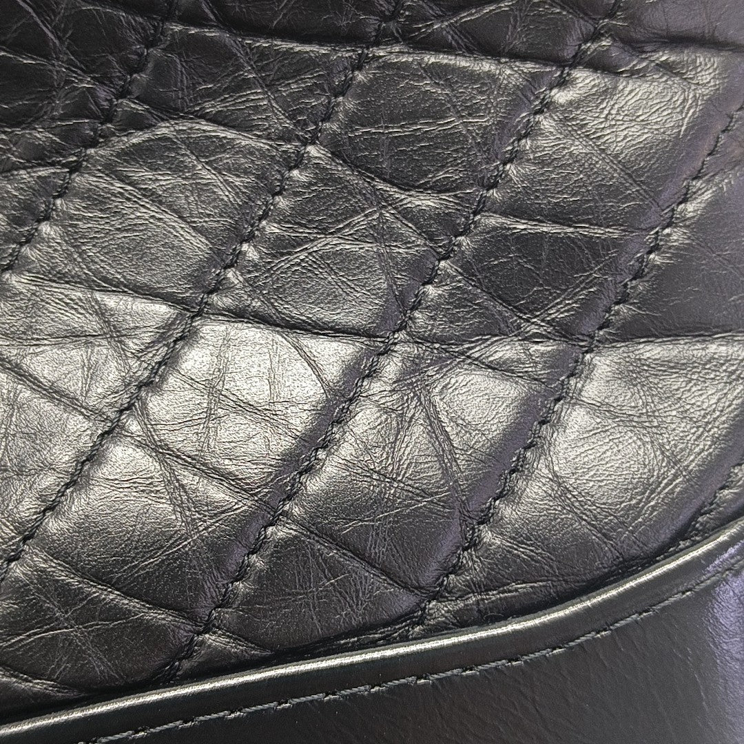 GABRIELLE Small Quilted Calfskin Black