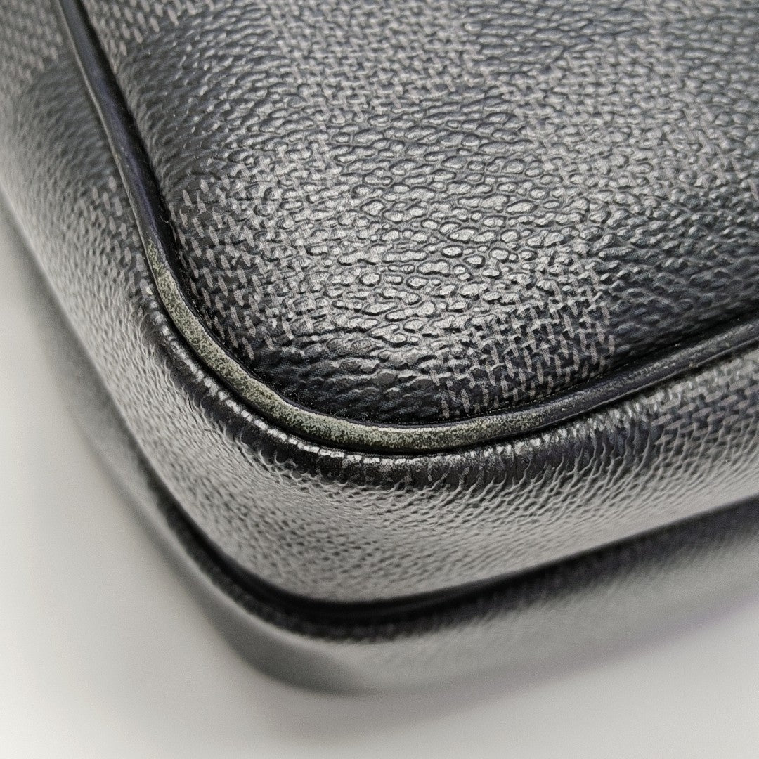 REM Damier Graphite Coated Canvas Gray