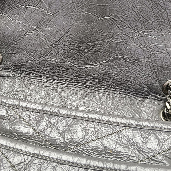 NIKI Small Chevron Calfskin Gray