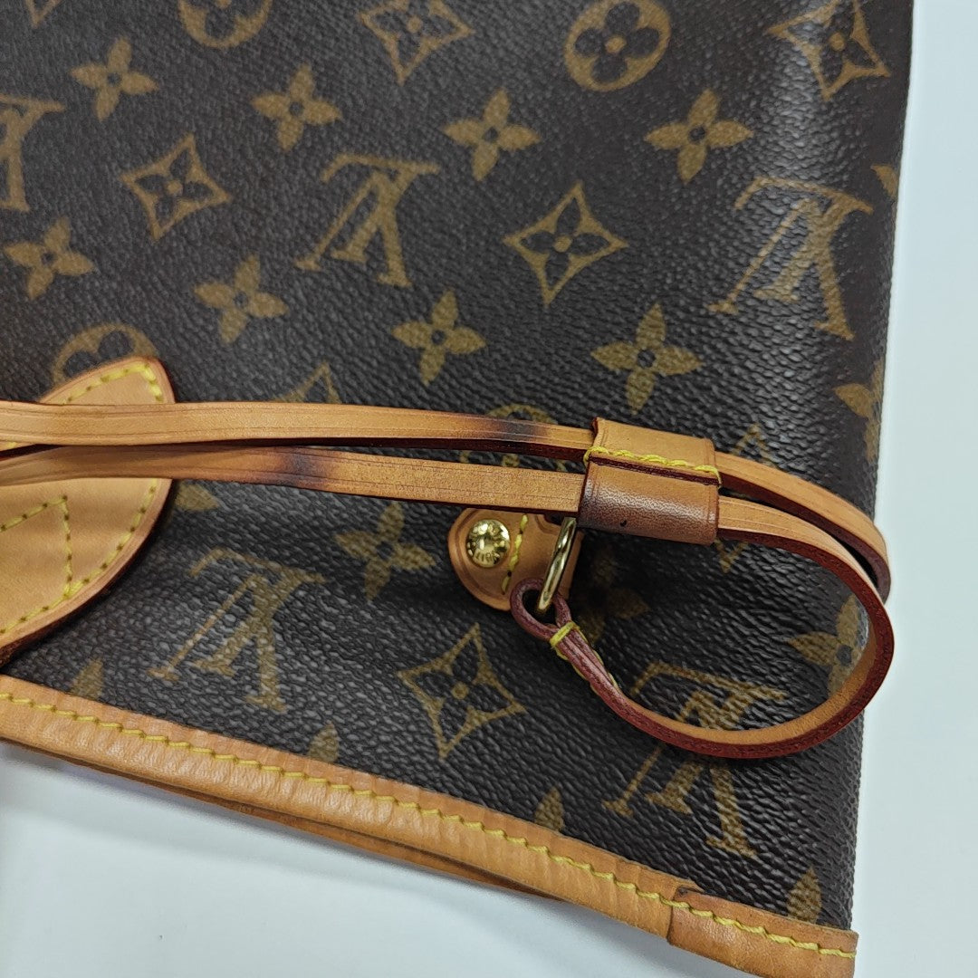 NEVERFULL MM Monogram Coated Canvas Brown