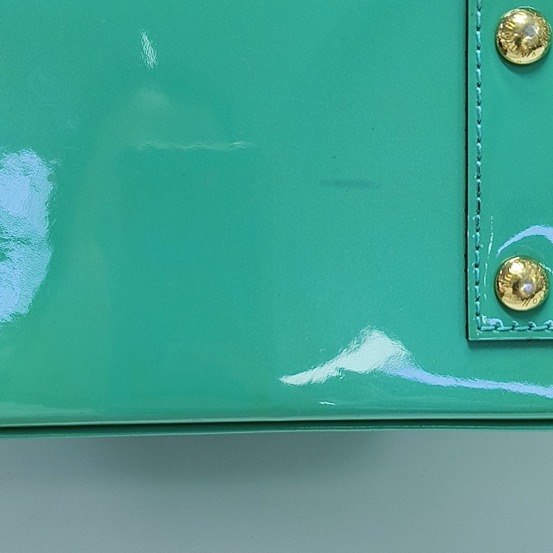 ALMA BB Monogram Patent Leather Green