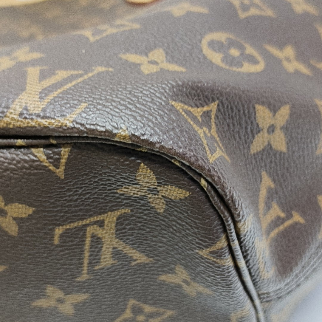 NEVERFULL MM Monogram Coated Canvas Brown
