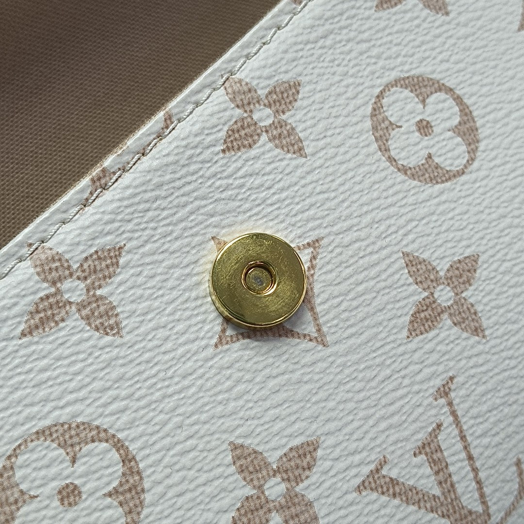 IVY Monogram Coated Canvas White