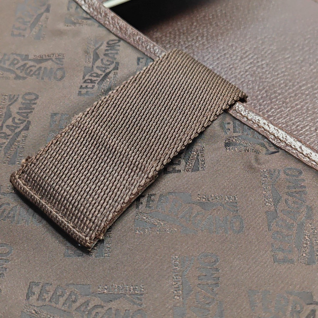 Calfskin Top Handle Bag Brown