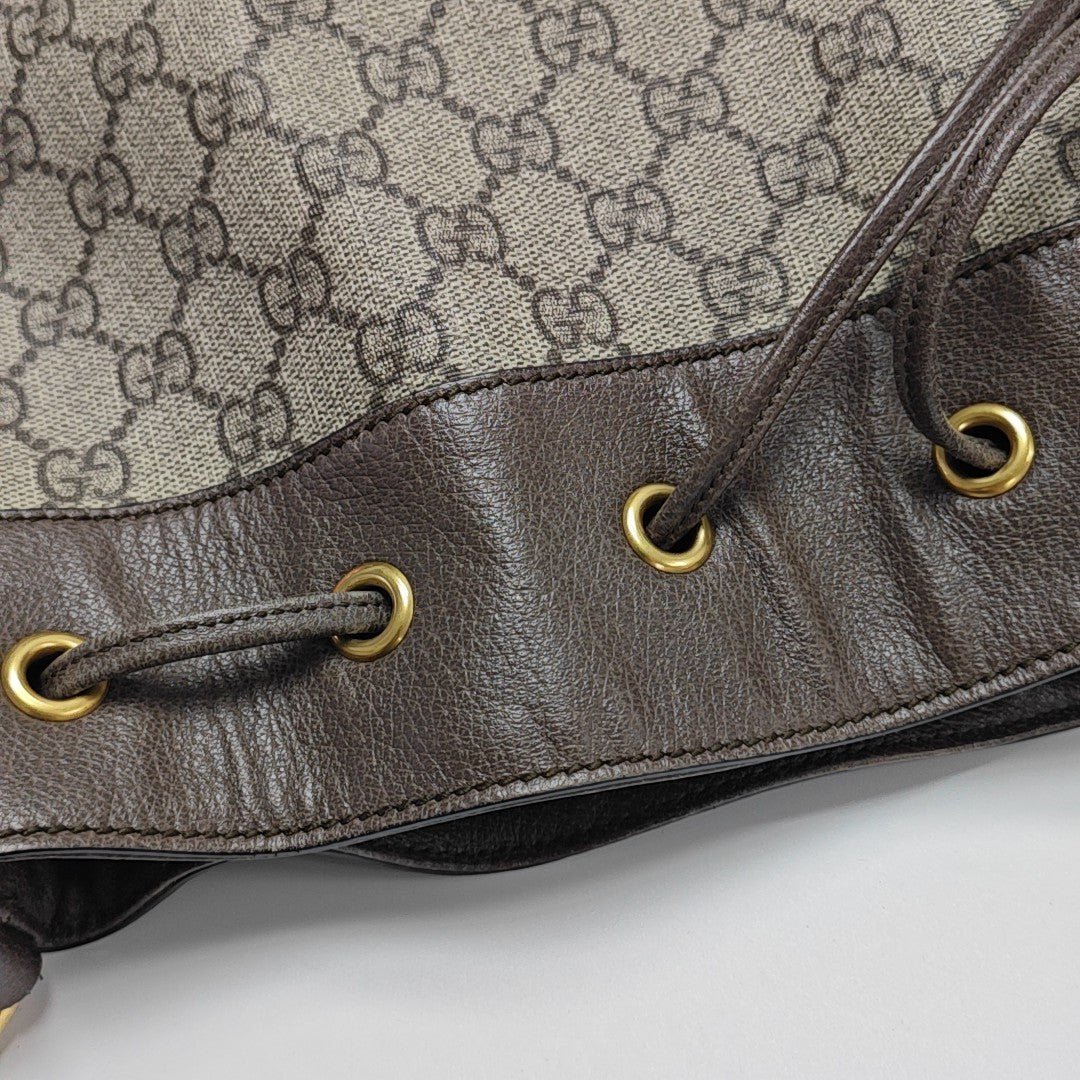 Ophidia Small Monogram Coated Canvas Beige