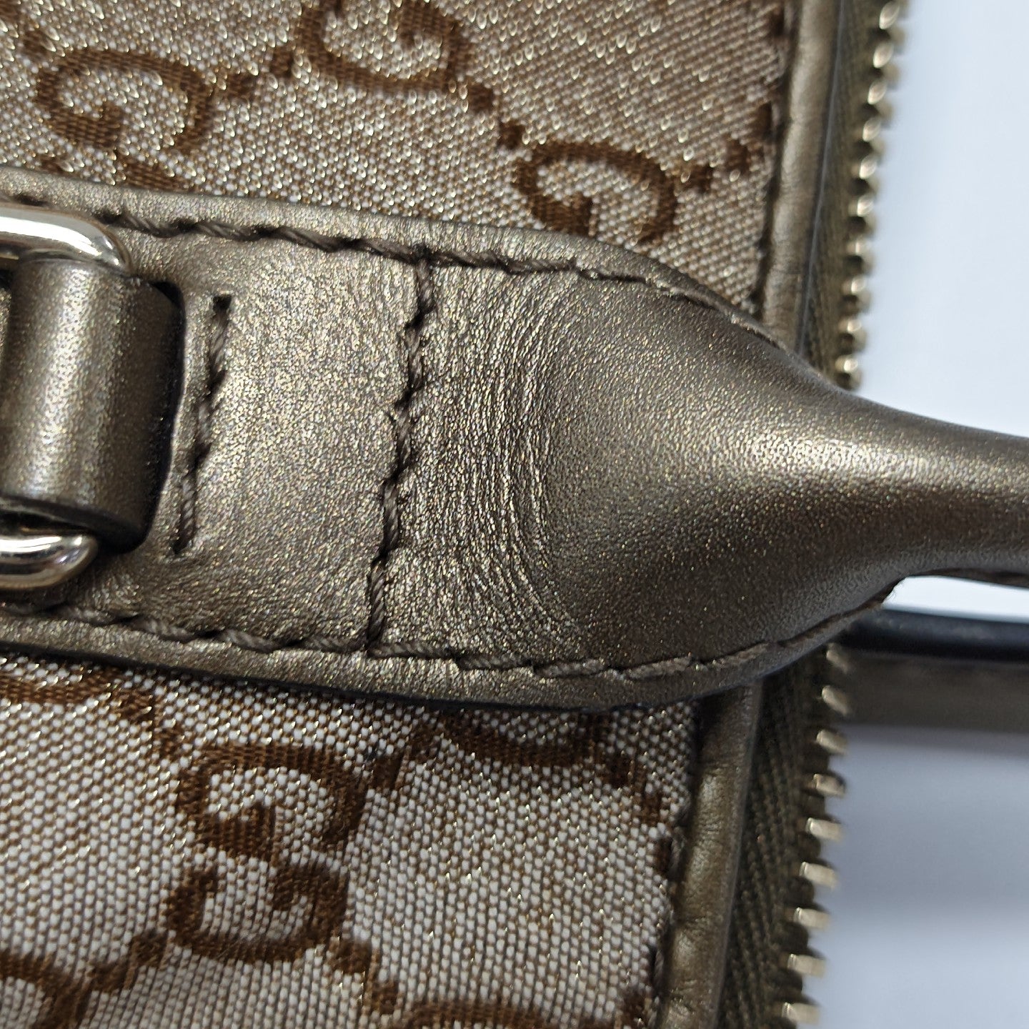 Monogram Canvas Tote Bag Beige