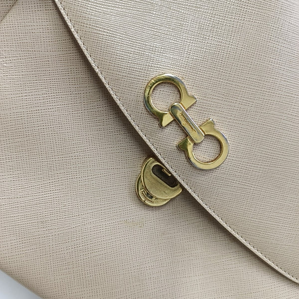 Calfskin Shoulder Bag Beige
