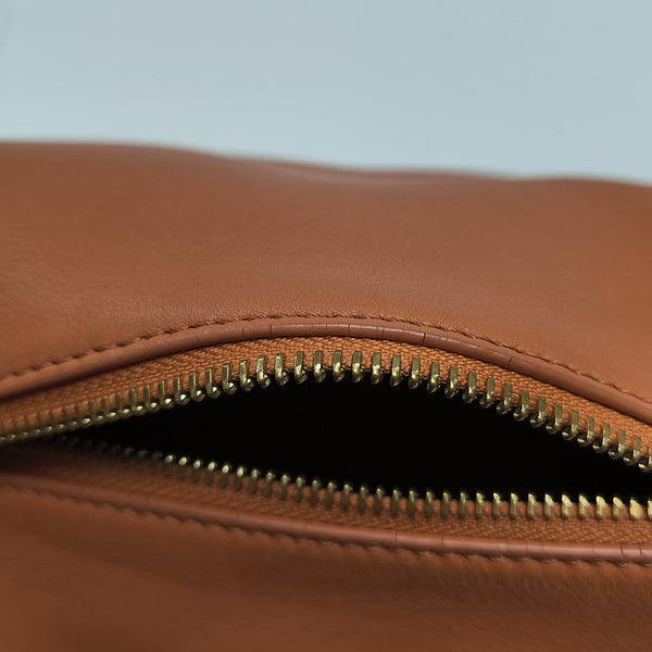 Leather Shoulder Bag Orange