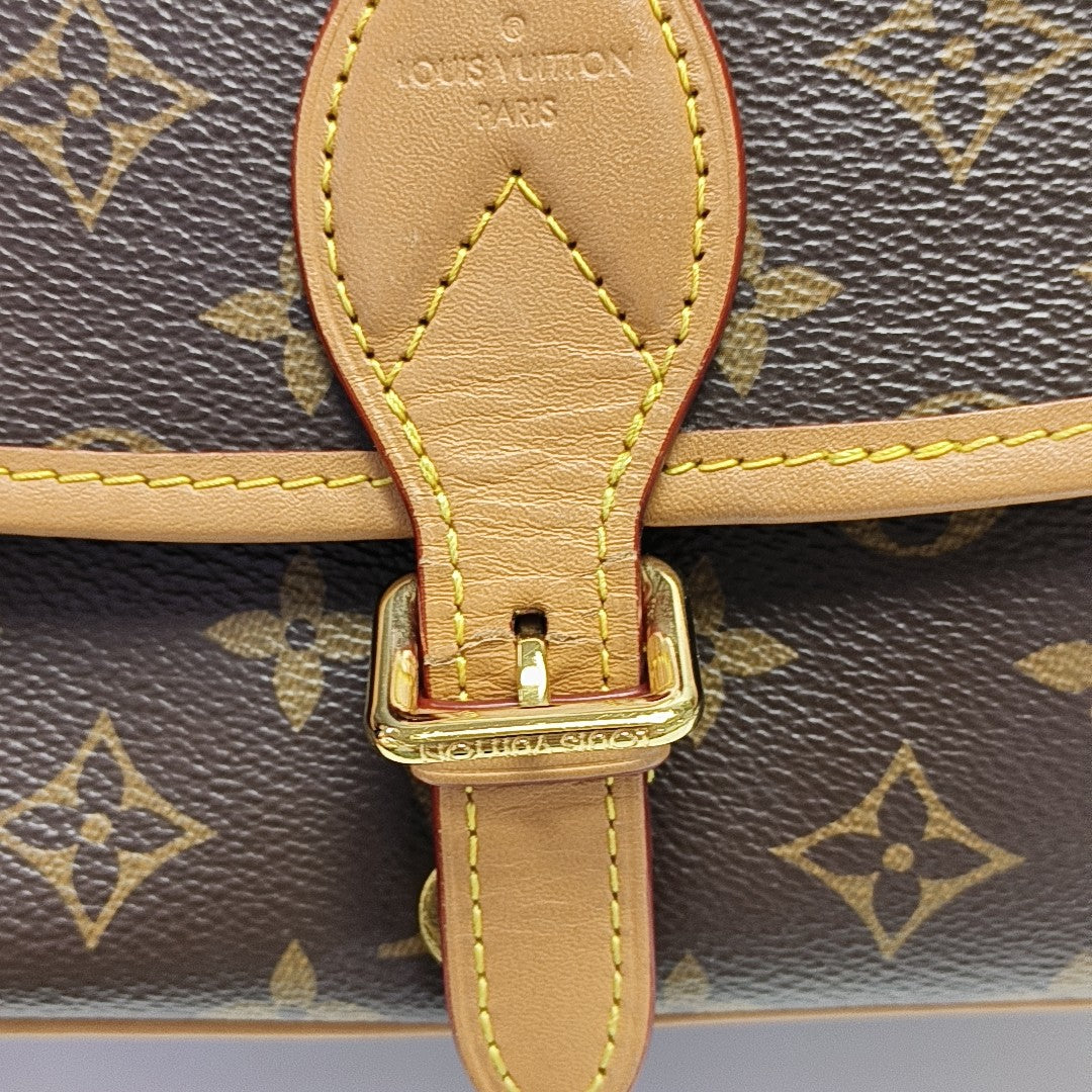 DIANE Monogram Coated Canvas Brown