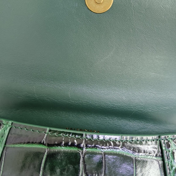 Hourglass Small Calfskin Green