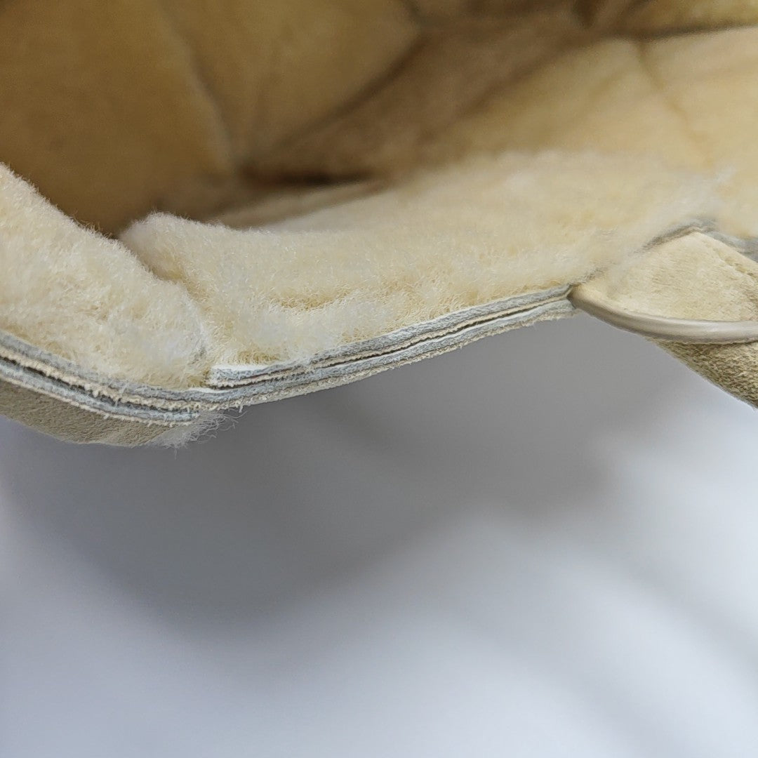 Authenticated pre-owned  Arco Small Suede Beige - Top Handle Bag at Looply