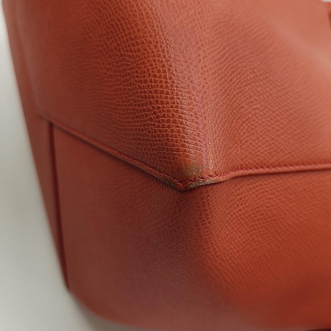 VERTICAL CABAS Small Calfskin Red