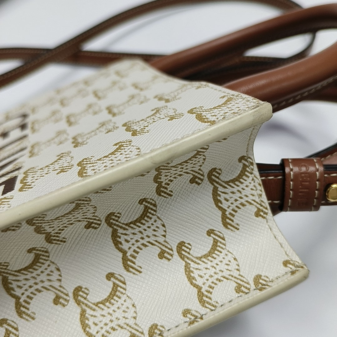 CABAS CELINE Mini Coated Canvas White