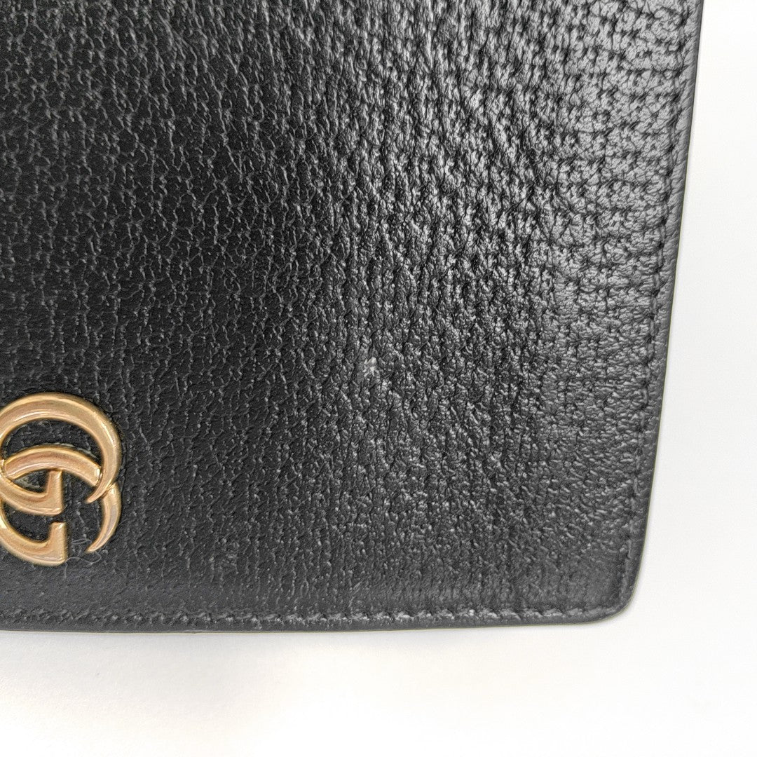 GG Marmont Mini Cartera de Piel de Becerro Negra