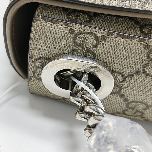 PETITE Small Monogram Coated Canvas Gray