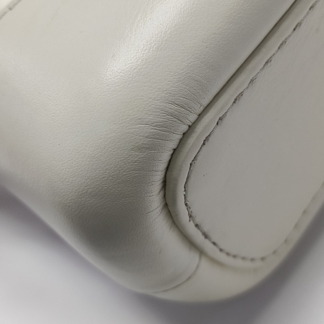 GABRIELLE Small Quilted Calfskin White
