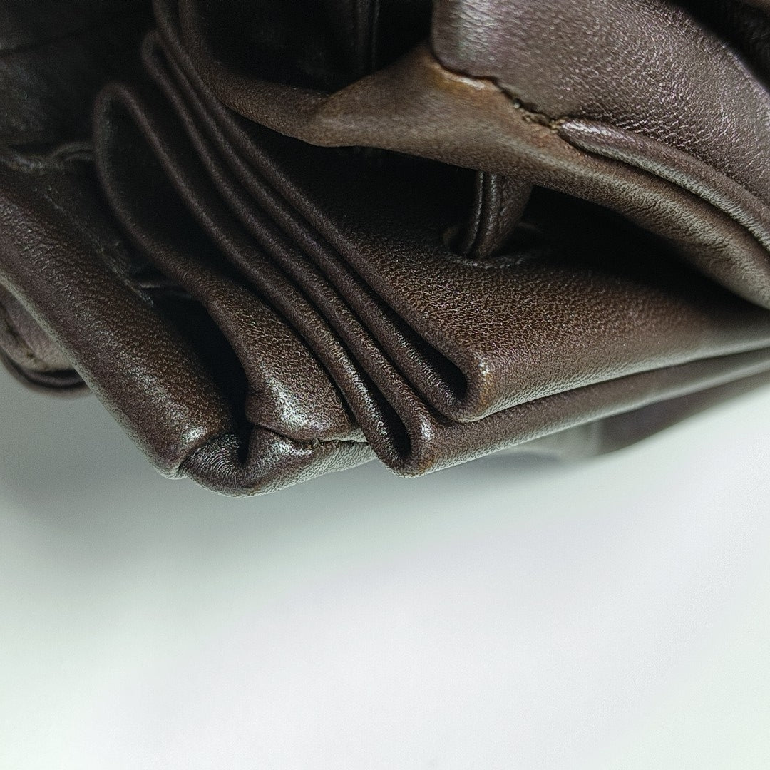 Lambskin Shoulder Bag Brown